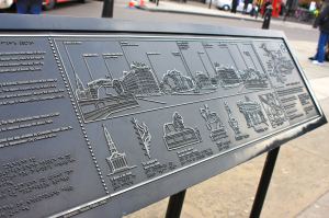 Tactile and Braille map at Trafalgar Square. Image Credit: The Blindo Diaries